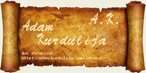 Adam Kurdulija vizit kartica